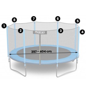 Siatka zewnętrzna do trampoliny 404 cm 13FT Neo-Sport