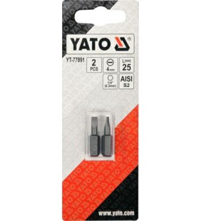YATO KOŃCÓWKA 1/4"x25mm PŁASKA 4mm /2szt.