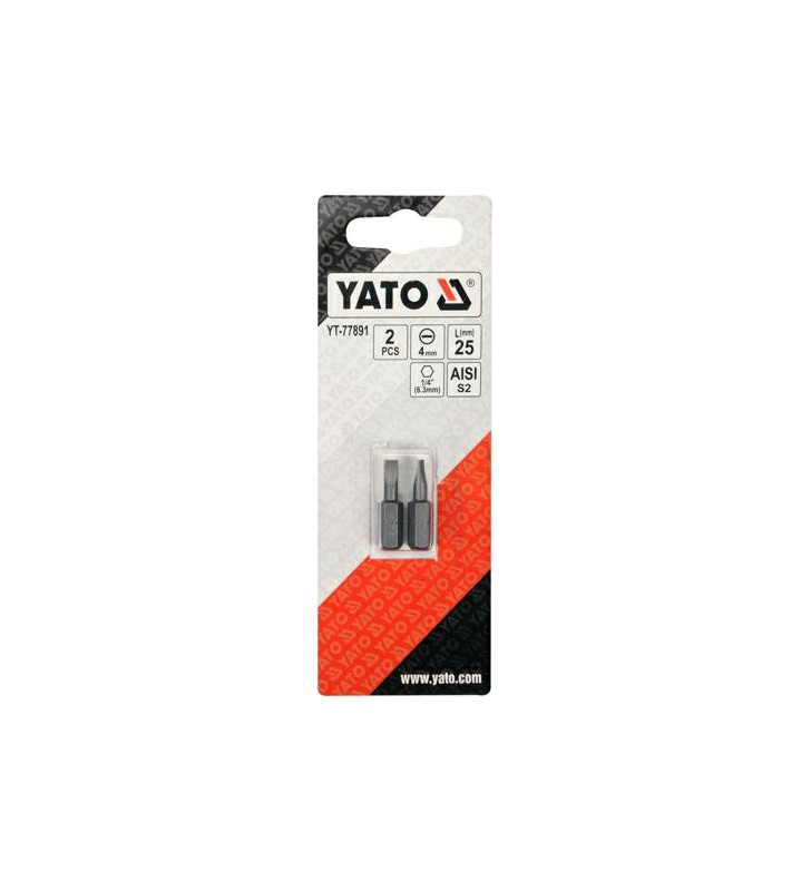 YATO KOŃCÓWKA 1/4"x25mm PŁASKA 4mm /2szt.