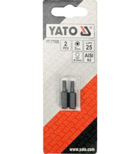 YATO KOŃCÓWKA 1/4"x25mm HEX H3 /2szt.