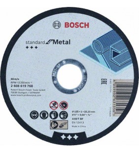 BOSCH TARCZA MET.125mm x 1,0mm x 22mm STANDARD FOR METAL