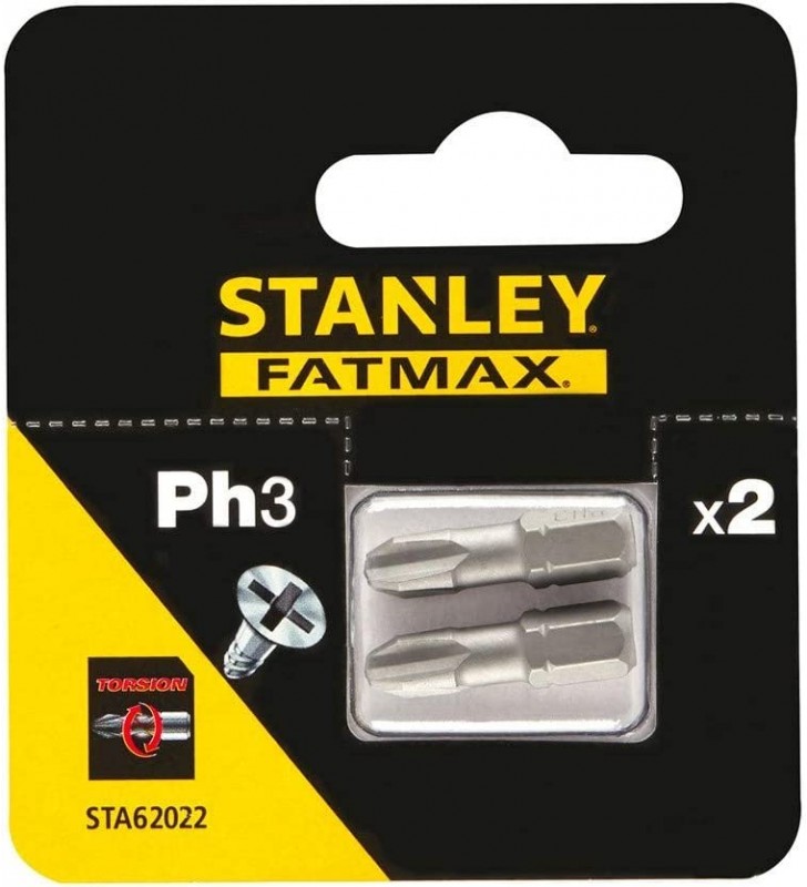 STANLEY KOŃCÓWKA ŚRUBOKRĘTOWA / BIT PH3x25mm 2szt. STA62022-XJ Stanley - 1