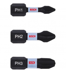 BOSCH KOŃCÓWKA IMPACT kpl. 3szt. PH1/PH2/PH3 x 25mm 2608522470 Bosch - 1