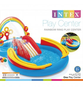 Basen dmuchany ze zjeżdżalnią Tęcza Intex 57453NP - wspaniały wodny plac zabaw dla dzieci Intex - 1