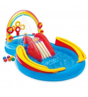 Basen dmuchany ze zjeżdżalnią Tęcza Intex 57453NP - wspaniały wodny plac zabaw dla dzieci Intex - 3